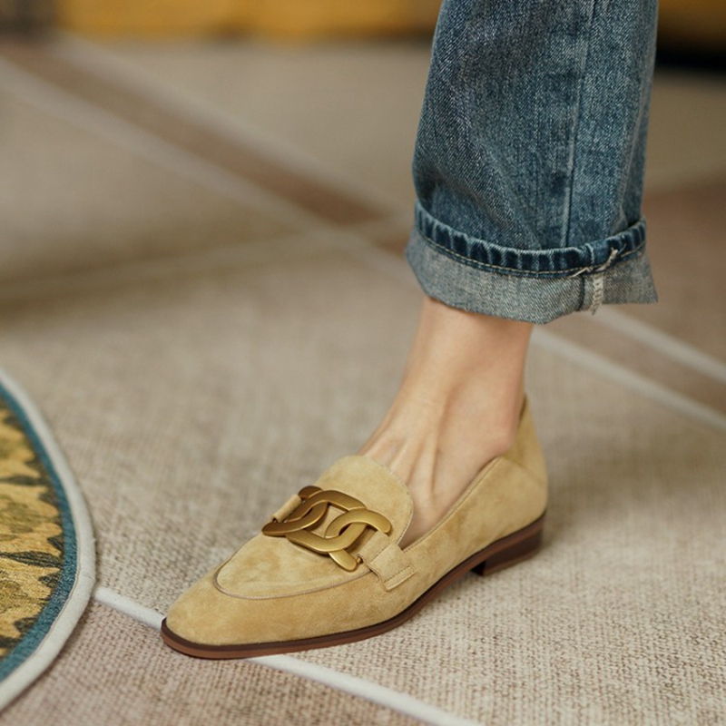 Women'S Shoes - Mocasines de cuero de ante para