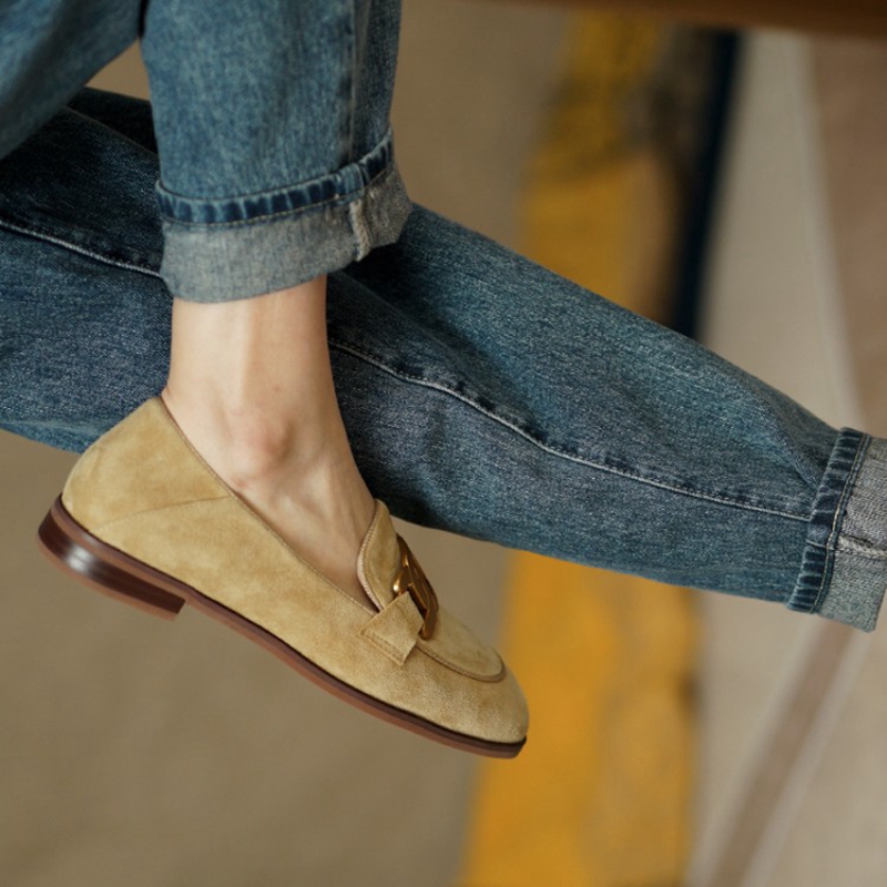 Mocasines de cuero de ante par - Women'S Shoes reseña y precio
